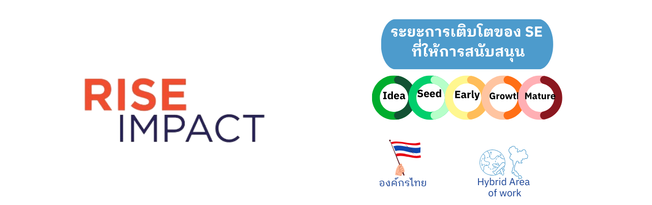 ระยะการเติบโตของ SE ที่ RISE IMPACT สนับสนุน