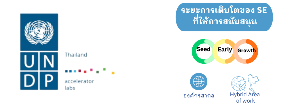 ระยะการเติบโตของ SE ที่ UNDP Thailandสนับสนุน